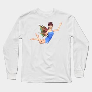 hello world elf fairy faerie flying dragon wings Long Sleeve T-Shirt